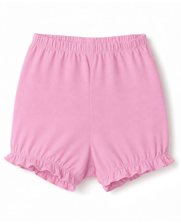 Pine Kids Cotton Elastane Knit Floral Printed Bloomers Pack of 3 - Pink Green  & White
