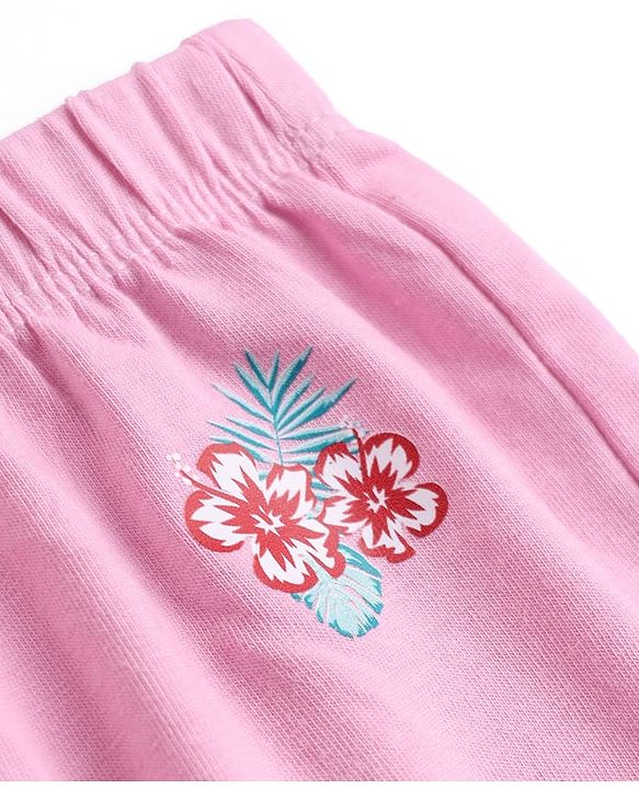 Pine Kids Cotton Elastane Knit Floral Printed Bloomers Pack of 3 - Pink Green  & White