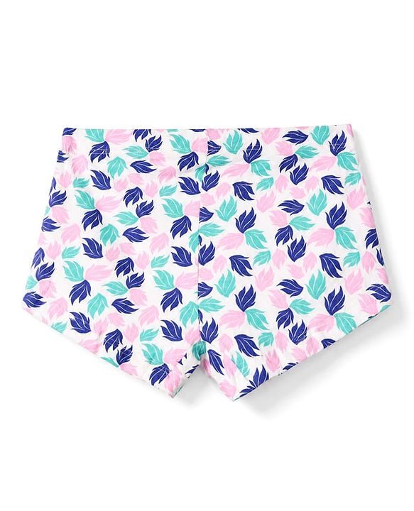 Pine Kids Cotton Elastane Knit Leaves Printed Bloomers Pack Of 3 - Pink Blue & White