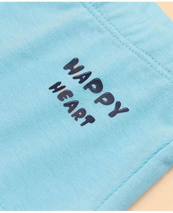 Pine Kids Cotton Elastane Knit Hearts Printed Panties Pack of 3 - Light Blue
