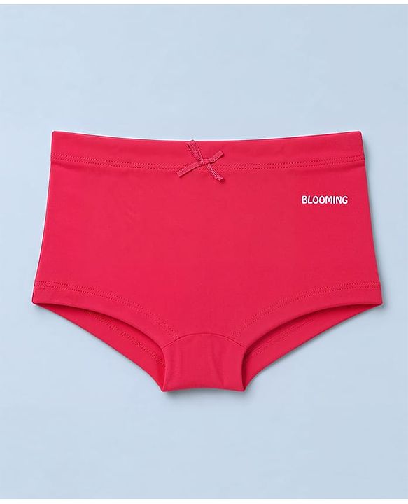 Pine Kids Cotton Elastane Knit Solid Bloomers With Floral Print Pack of 3 - Pink White