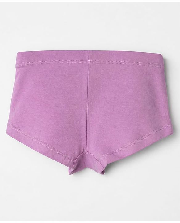 Pine Kids Cotton Elastane Knit Panties With Bow Detailing Pack of 3 - Purple & Peach