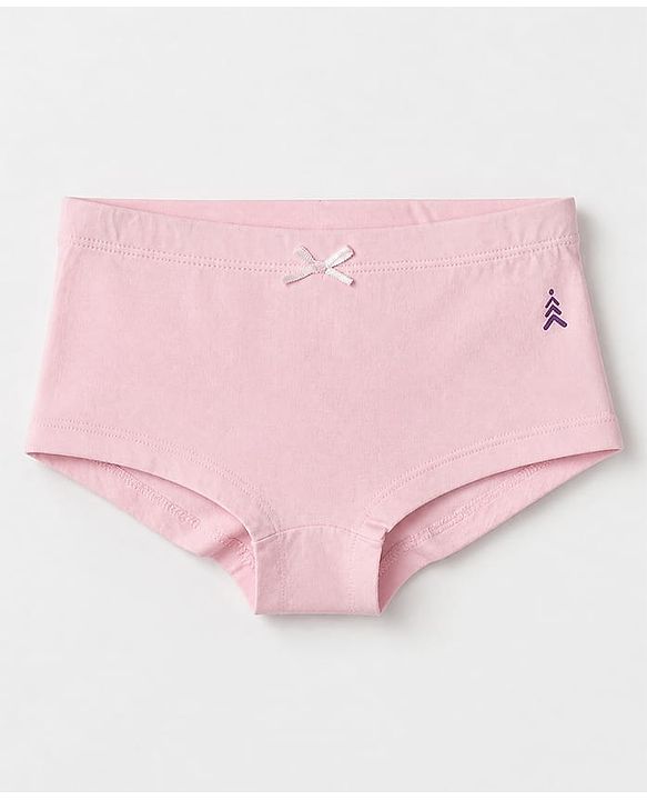 Pine Kids Cotton Elastane Knit Panties With Bow Detailing Pack of 3 - Purple & Peach