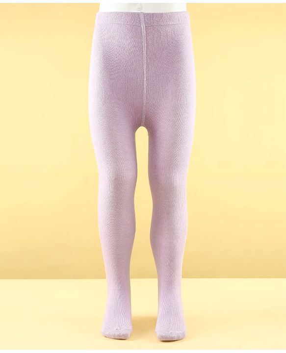 Cutewalk by Babyhug Non Terry Knit Anti-bacterial Tights -Lavender