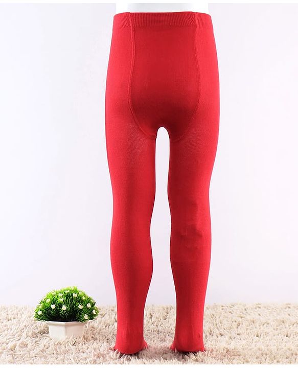 Cutewalk by Babyhug Non Terry Knit Anti-bacterial Tights -Red