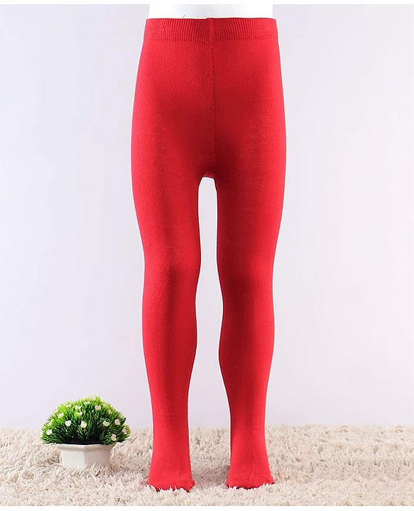 Cutewalk by Babyhug Non Terry Knit Anti-bacterial Tights -Red