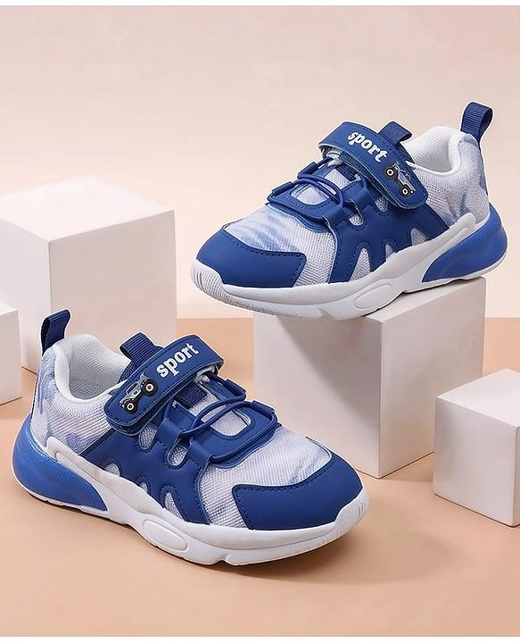 Cute Walk by Babyhug Velcro Closure Solid Sneakers - Royal Blue