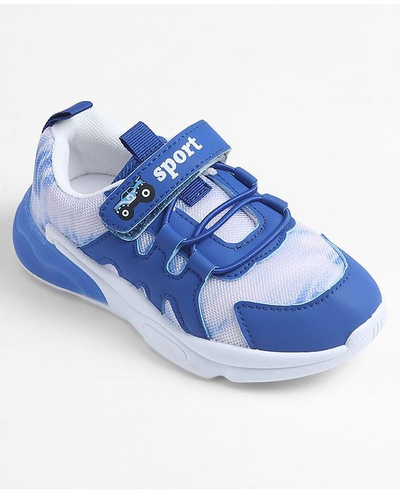 Cute Walk by Babyhug Velcro Closure Solid Sneakers - Royal Blue