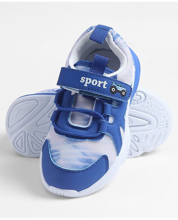 Cute Walk by Babyhug Velcro Closure Solid Sneakers - Royal Blue