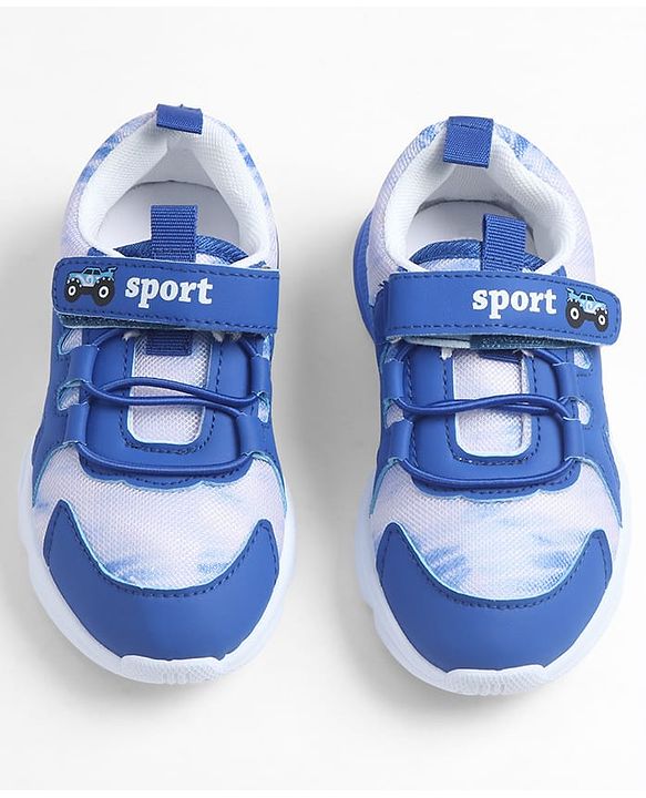 Cute Walk by Babyhug Velcro Closure Solid Sneakers - Royal Blue