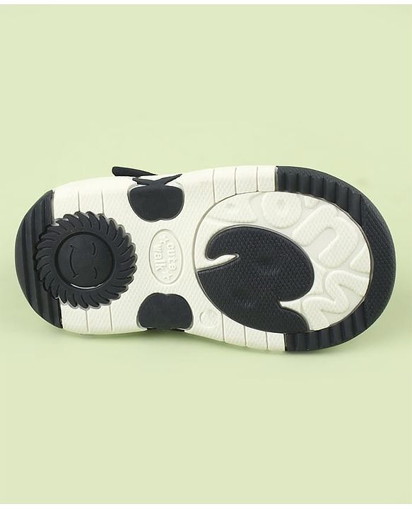 Cute Walk by Babyhug Velcro Closure Sandals With Dino Applique - Navy Blue