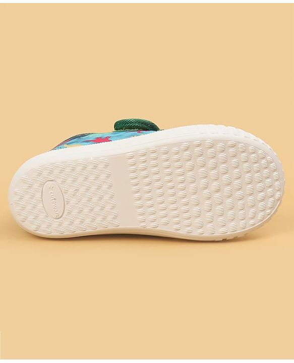 Cute Walk by Babyhug Velcro Closure Dino Printed Casual Shoes - Dark Pink