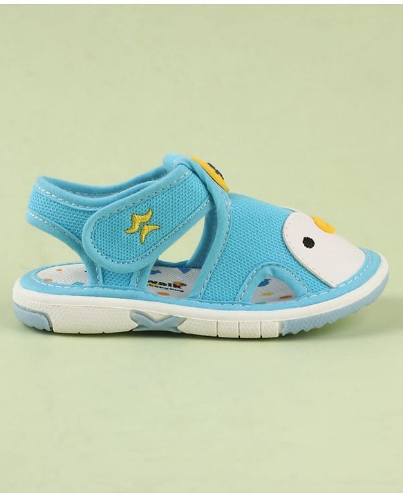 Cute Walk by Babyhug Velcro Closure Musical Sandal With Animal Design - Black