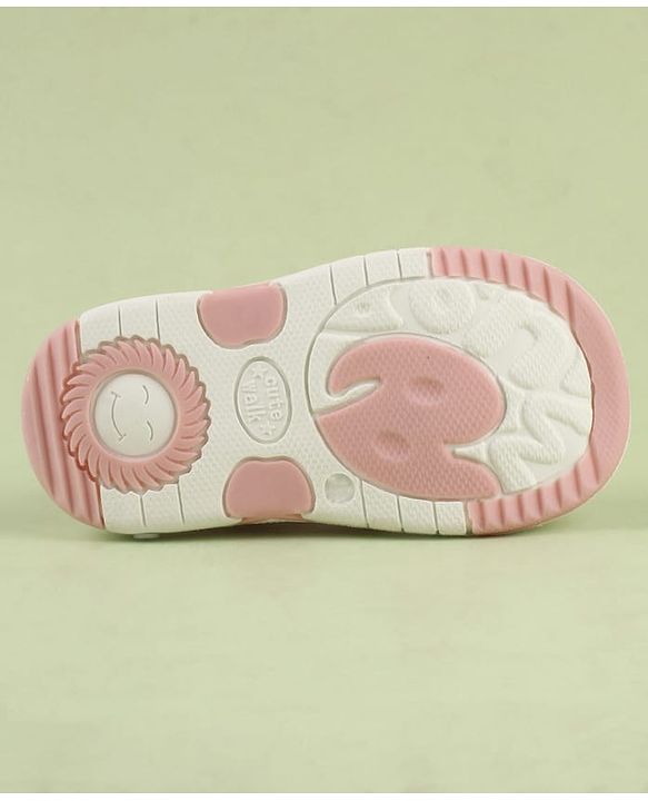 Cute Walk by Babyhug Velcro Closure Musical Sandal With Animal Design - Black