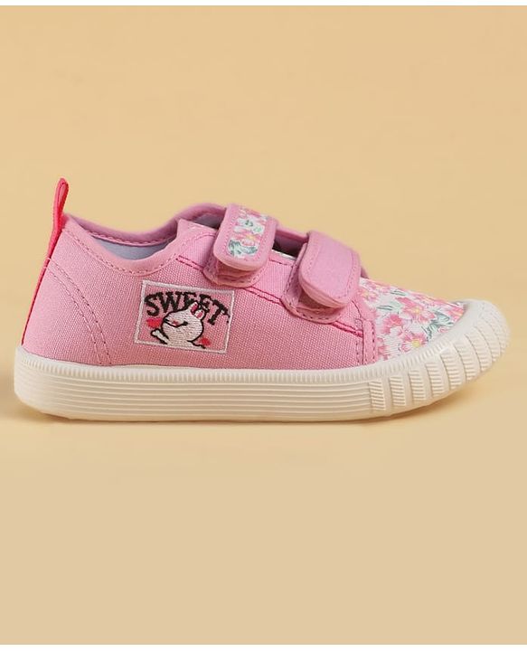 Cute Walk by Babyhug Velcro Closure Floral Printed Casual Shoes - Pink