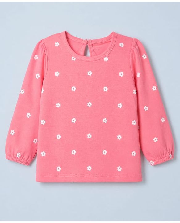Babyhug 100% Cotton Knit Full Sleeves T-Shirts with Bear Print Pack of 3 in White Pink