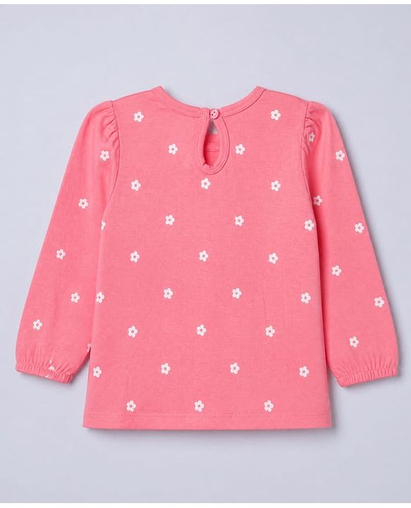 Babyhug 100% Cotton Knit Full Sleeves T-Shirts with Bear Print Pack of 3 in White Pink