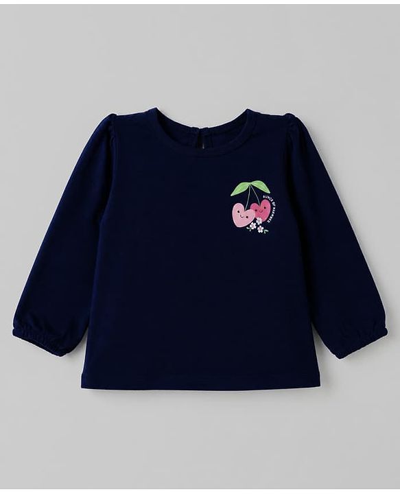 Babyhug 100% Cotton Knit T-Shirt with Full Sleeves and Cherries Print Pack of 5 in Yellow Pink Maroon