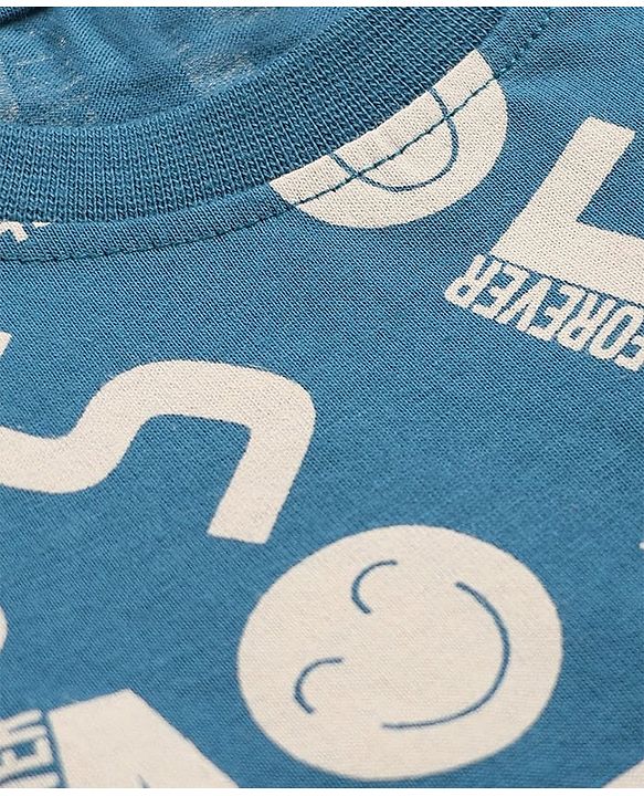Babyhug 100% Cotton Knit Full Sleeves Co-Ords T-Shirt & Pyjama Night Suit with Smile Forever Print - Teal Blue