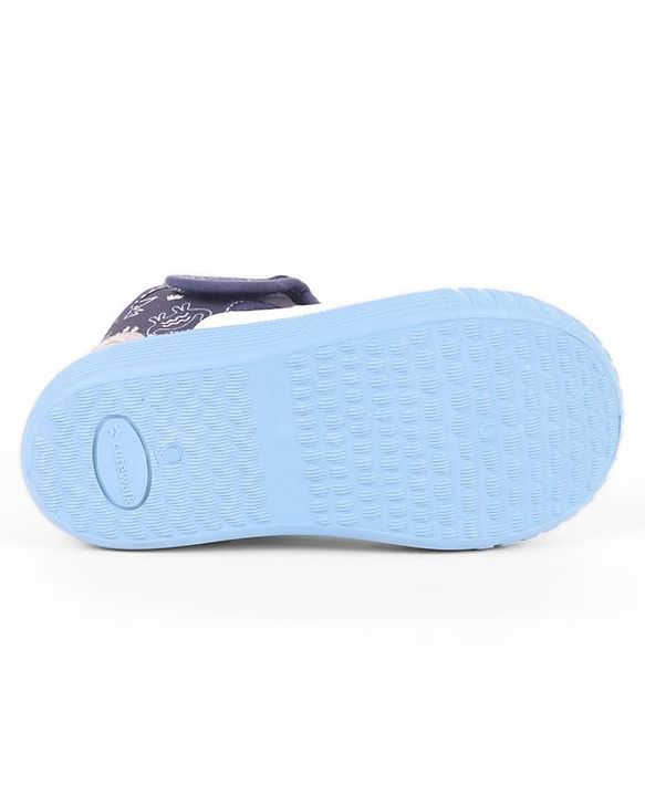 Cute Walk by Babyhug Velcro Closure Sandals With Dino Print - Navy Blue