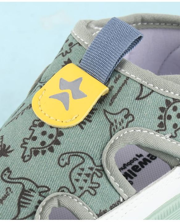 Cute Walk by Babyhug Velcro Closure Sandals With Dino Print - Navy Blue