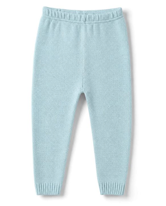 Babyhug Knit Full Sleeves Sweater Set with Cable Knit Design - Light Blue
