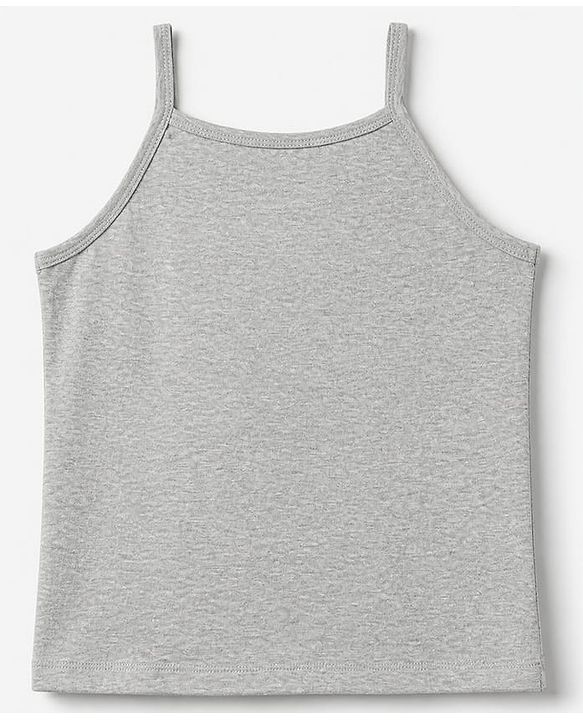 Pine Kids Cotton Lycra Knit Sleeveless Solid Slips Pack of 3 - Pink Red Grey