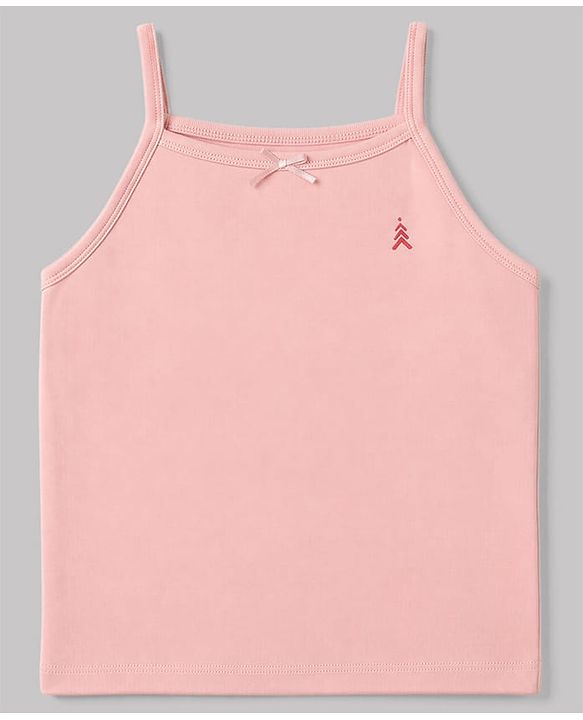 Pine Kids Cotton Lycra Knit Sleeveless Solid Colour Slips Pack of 3 - Pink Aqua & Lavender