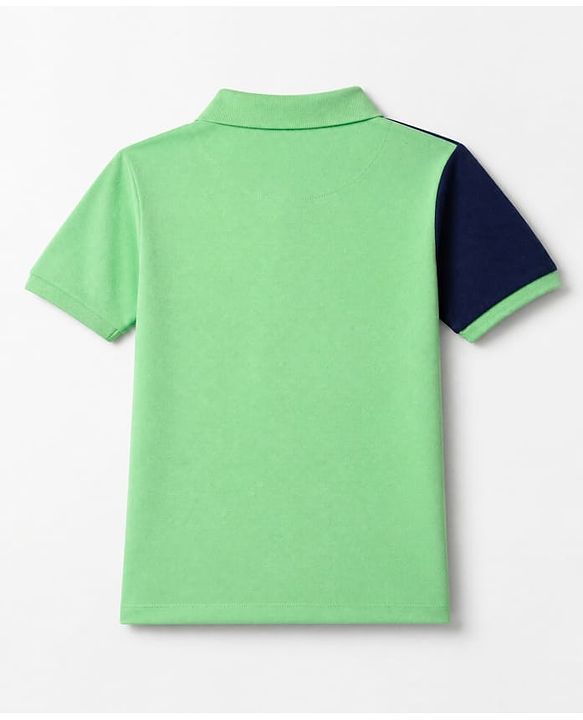Pine Kids Cotton Knit T-Shirts with Half Sleeves and Limitless Text Print - Light Green