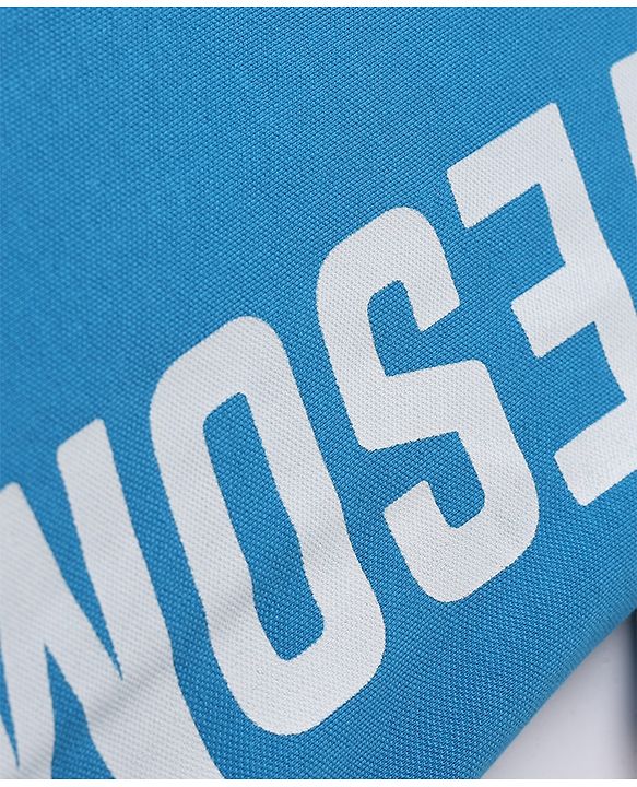 Pine Kids Cotton Knit Polo T-Shirt with Half Sleeves and Awesome Text Print - Blue