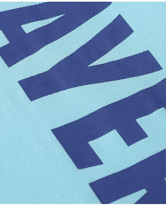Pine Kids Cotton Knit Polo T-Shirt with Half Sleeves and Player 2.0 Text Print - Blue