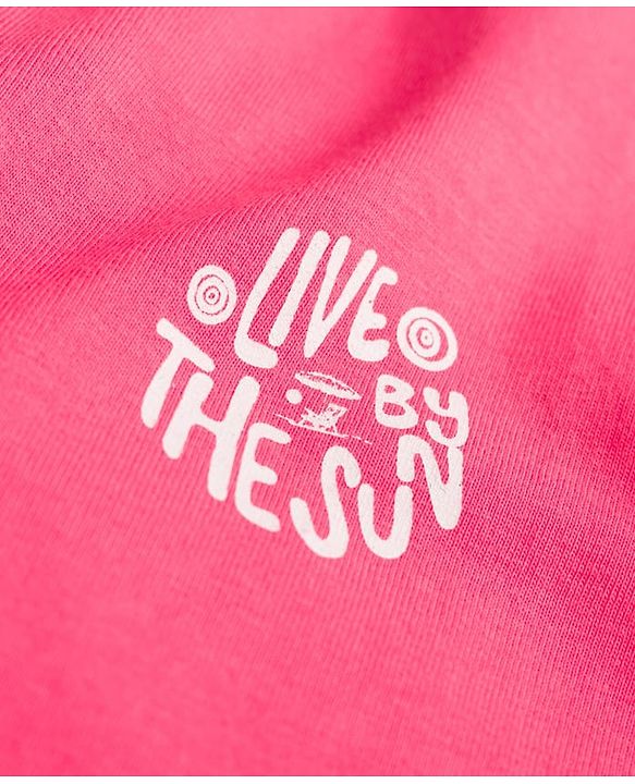 Pine Kids Cotton Knit Half Sleeves T-Shirt & Striped Shorts Night Suit With Text Print - Pink