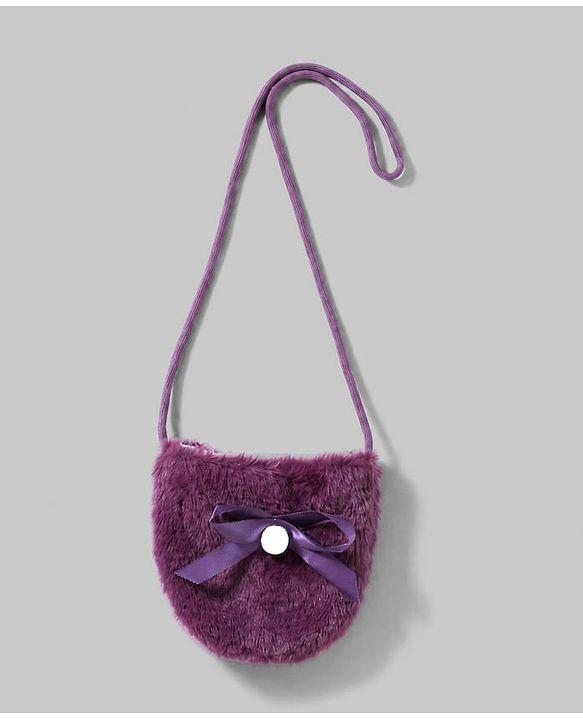 Babyhug Fur Woven Hooded Full Sleeves Hoodie With Bow & Ear Applique - Burgandy