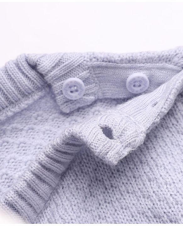 Babyhug Knit Full Sleeves Striped Pullovers - Purple