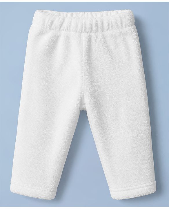 Babyhug Disney 100% Cotton Fleece Knit Full Sleeves T-Shirt and Pant Set with Winnie The Pooh Graphic in White