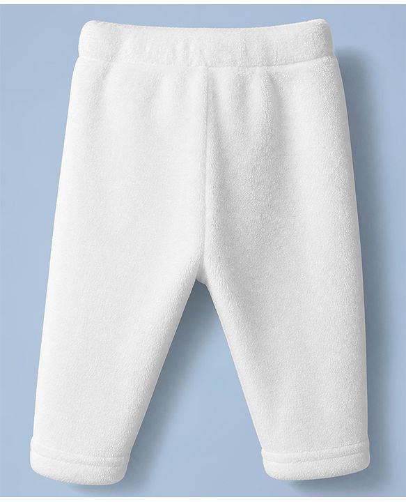 Babyhug Disney 100% Cotton Fleece Knit Full Sleeves T-Shirt and Pant Set with Winnie The Pooh Graphic in White