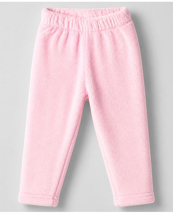 Babyhug Disney Fleece 100% Cotton Knit Full Sleeves Winter Wear Suit With Minnie Mouse Graphic - Light Pink