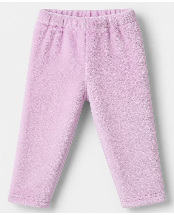 Babyhug Disney Fleece Knit Full Sleeves Winter Wear Suit With Marie Graphic - Lavender