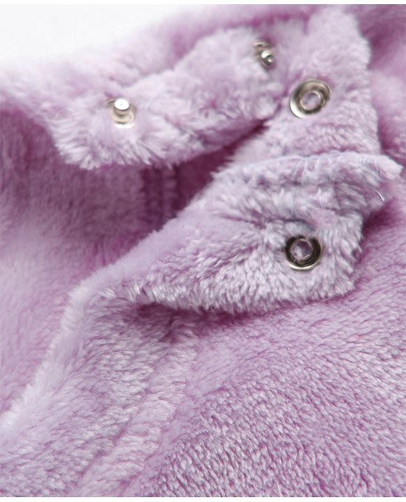 Babyhug Disney Fleece Knit Full Sleeves Winter Wear Suit With Marie Graphic - Lavender