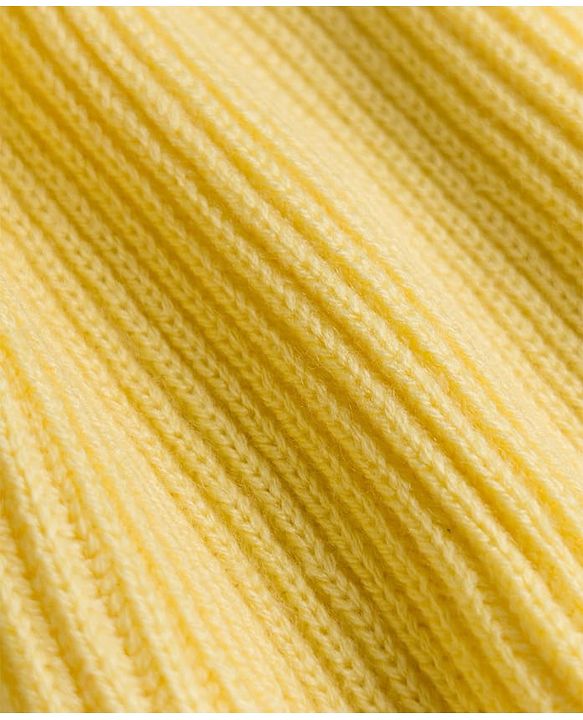 Babyhug Knit Full Sleeves Woollen Dress With Cable Knit Design - Yellow