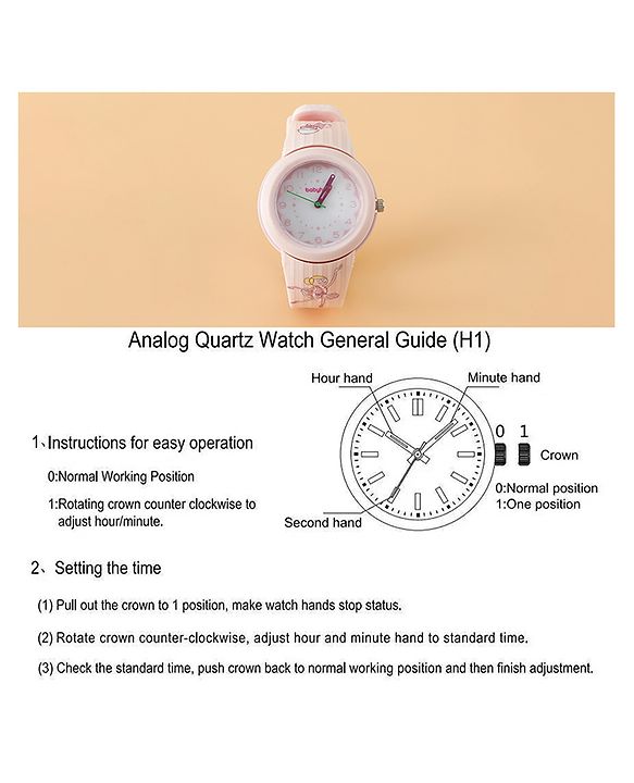 Babyhug Free Size Analog Watch - Pink