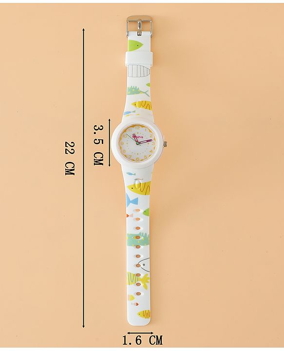 Babyhug Free Size Boy Round Analog Kids Watch - White