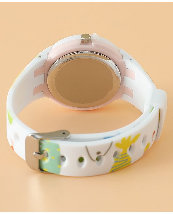 Babyhug Free Size Boy Round Analog Kids Watch - White