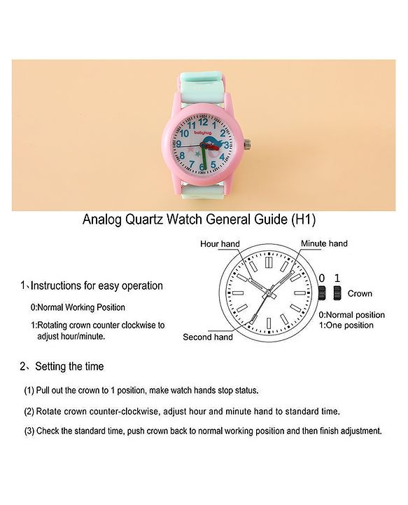 Babyhug Free Size Analog Watch - Light Blue