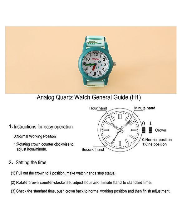 Babyhug Free Size Analog Watch - Green