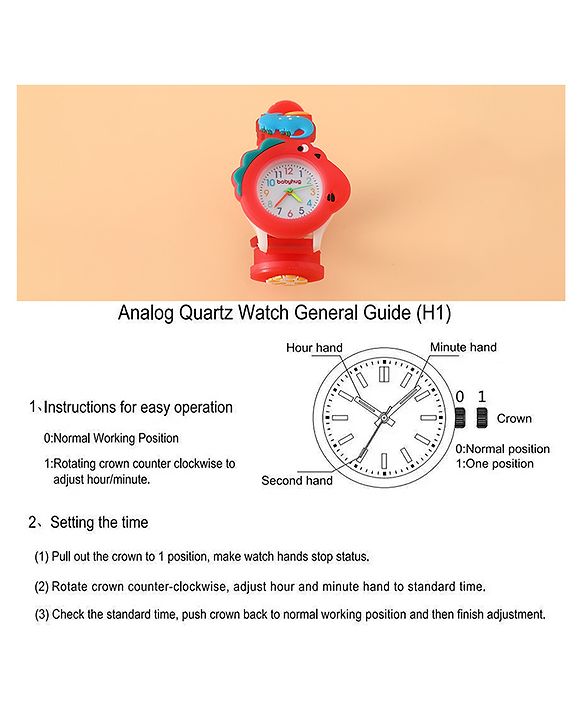 Babyhug Free Size Analog Watch - Red