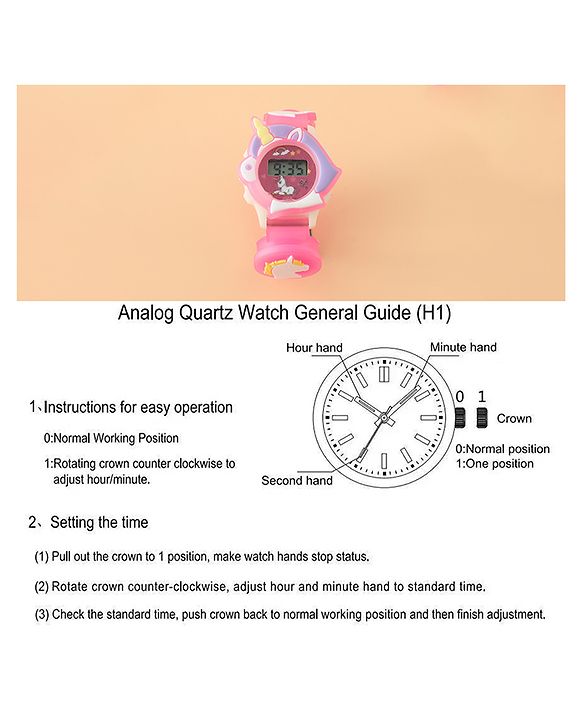 Babyhug Free Size Digital Watch - Pink