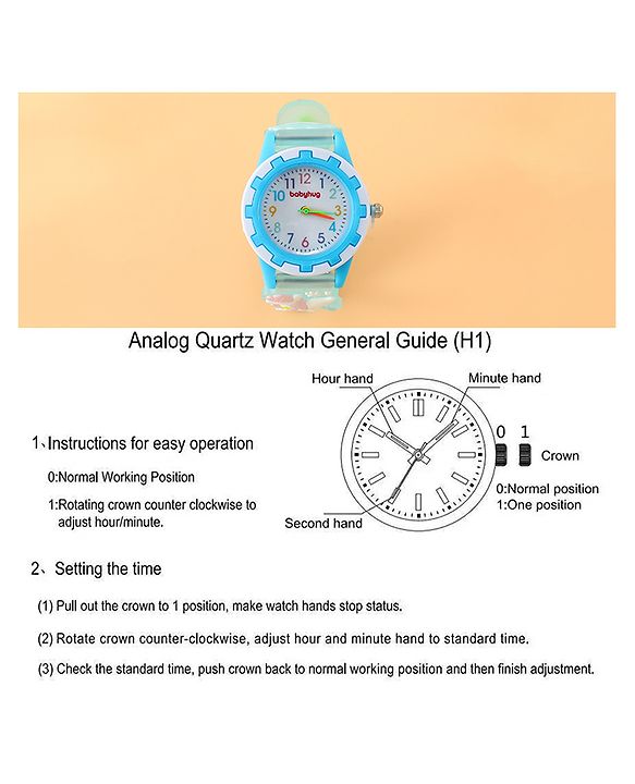 Babyhug Free Size Analog Watch - Light Blue
