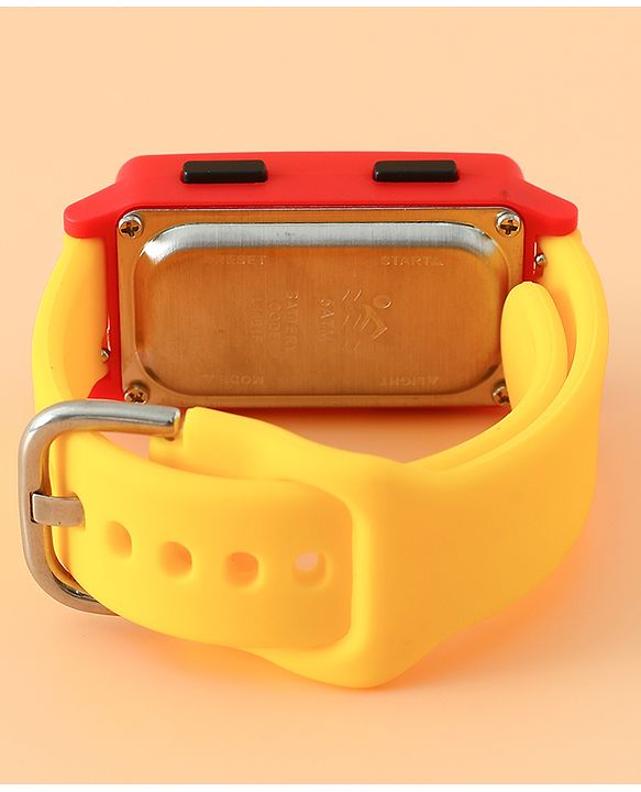 Pine Kids Rectangle Digital Watch - Yellow