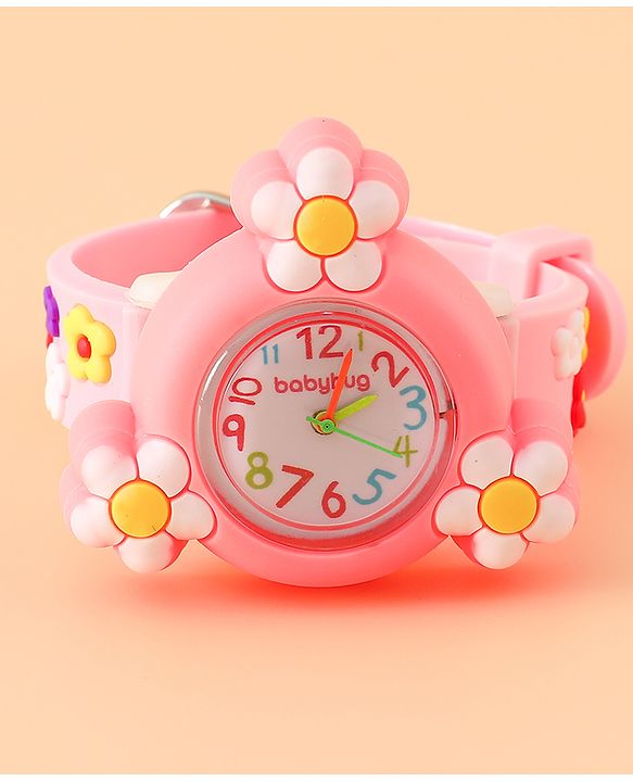Pine Kids Free Size Analog Watch - Pink